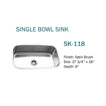 single bowl sink