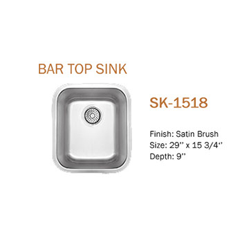 bar top sink